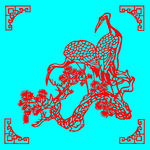松鹤剪纸