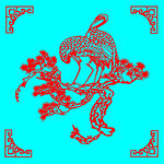 松鹤剪纸