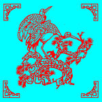 松鹤剪纸