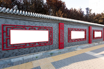 中国风红色空白灯箱广告