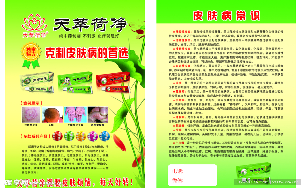 天萃荷净宣传单