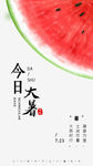 大暑节气简约宣传海报