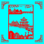 风景剪纸