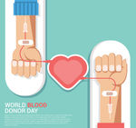 创意世界献血者日手臂