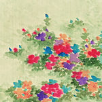 新中式水墨花朵装饰画