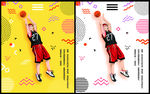 抽象风篮球海报