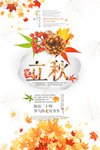 简约清新立秋节气海报
