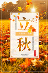 创意立秋节气海报