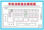 学校逃生路线图