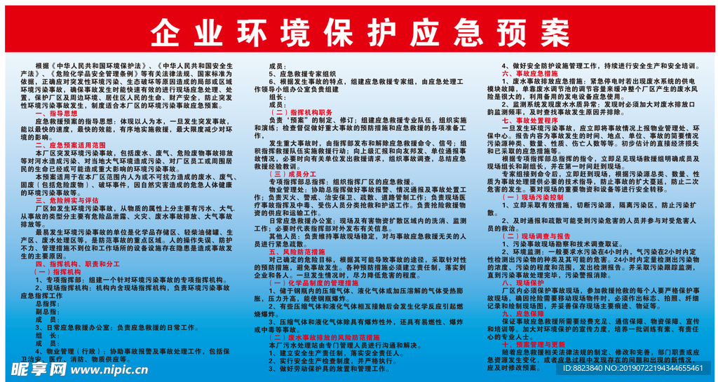 企业环境应急预案