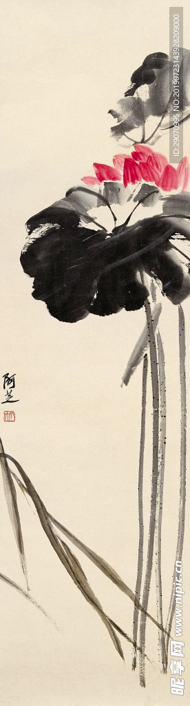 水墨荷花 中国风 江南 水乡
