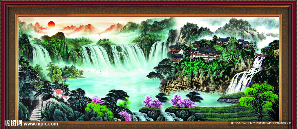 巨幅山水画