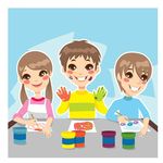 画画小孩