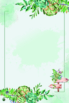 绿色水彩背景
