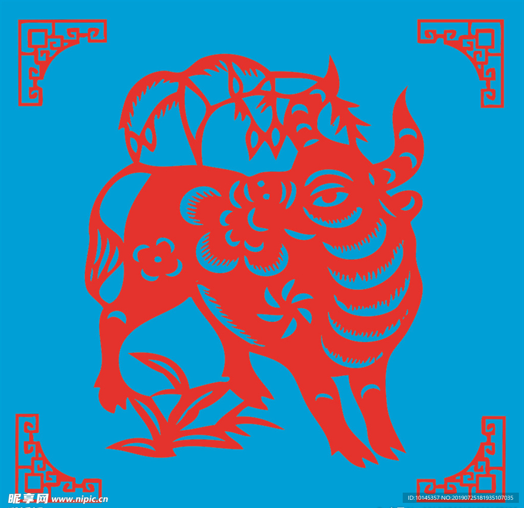 牛剪纸