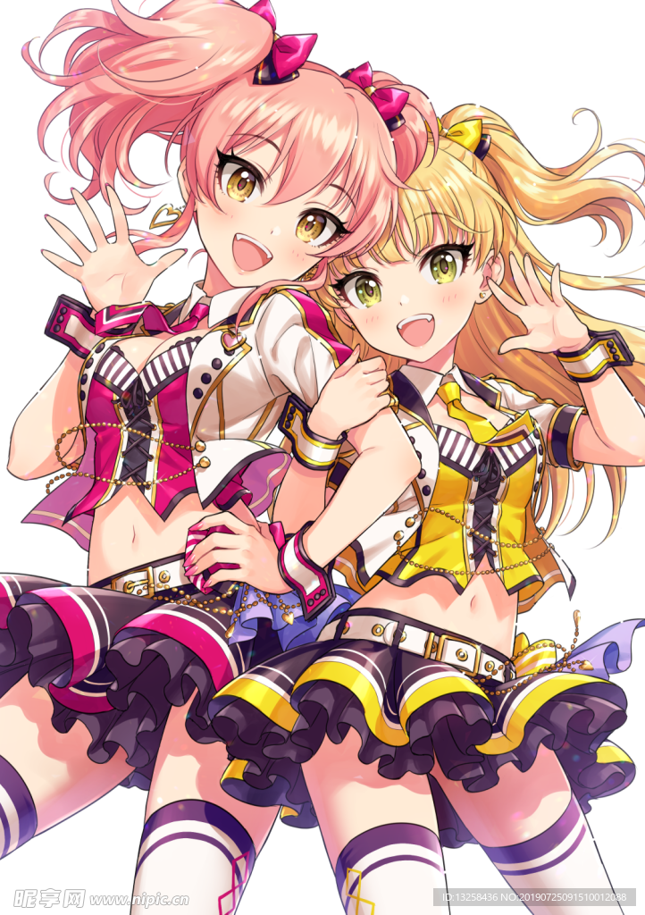 卡通少女插画背景