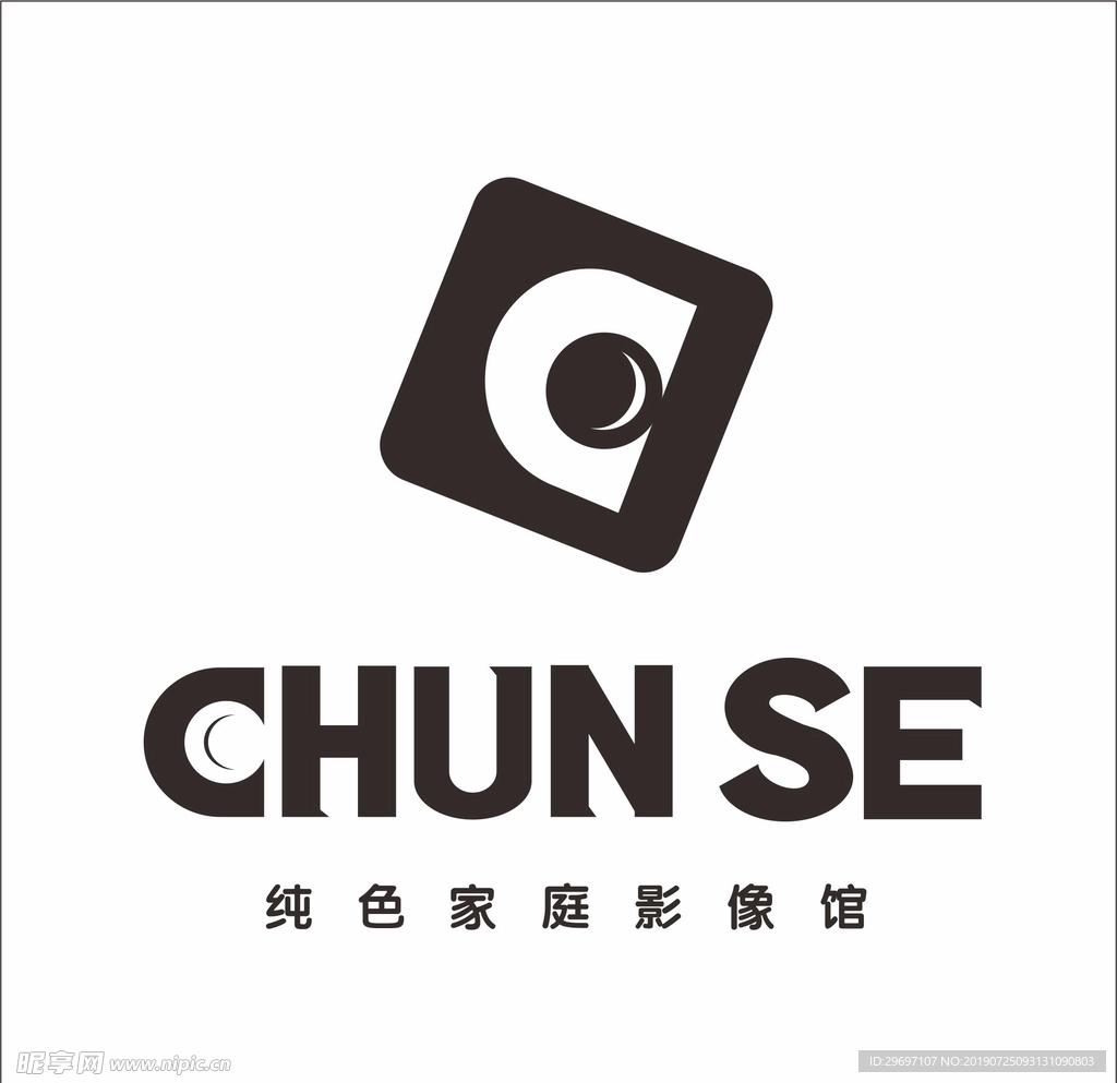 纯色家庭影像馆LOGO 商标