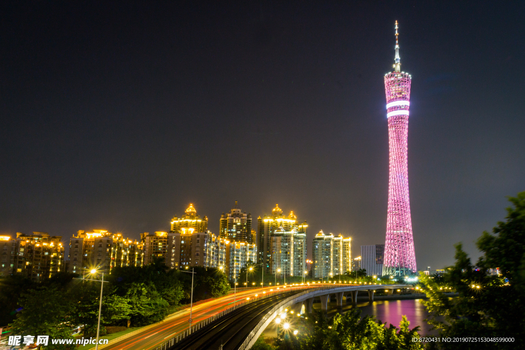 广州城市夜色夜景摄影