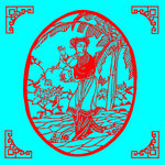 仕女剪纸