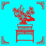 盆栽剪纸