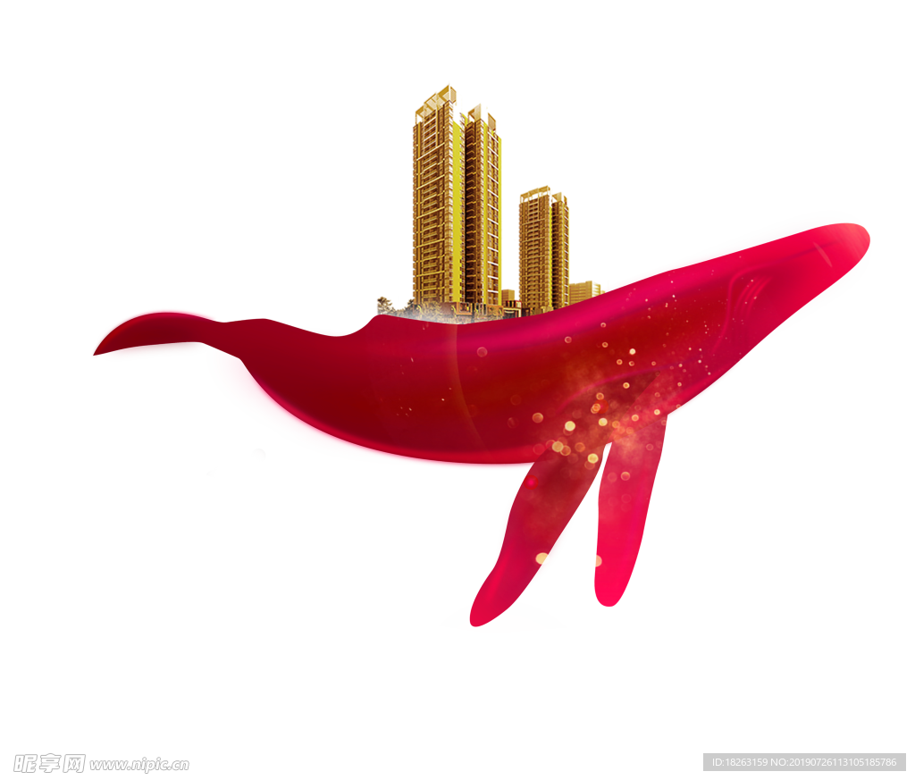 红色鲸鱼