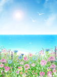 海洋花丛场景图