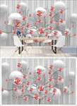 3D立体花枝背景墙