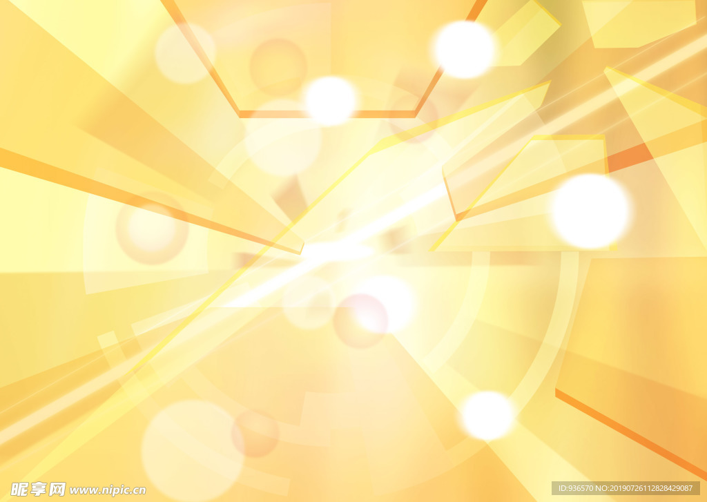 黄色线条和圆形时尚背景