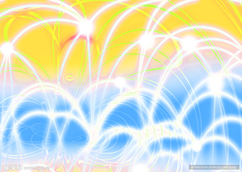 彩色弧线时尚背景