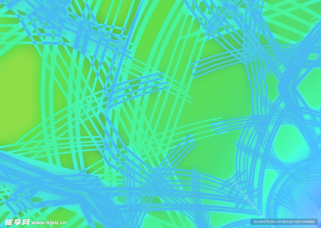 青绿平行线条时尚组合背景