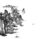 中国风山水墨画