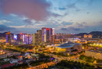 青岛崂山主城区夜景