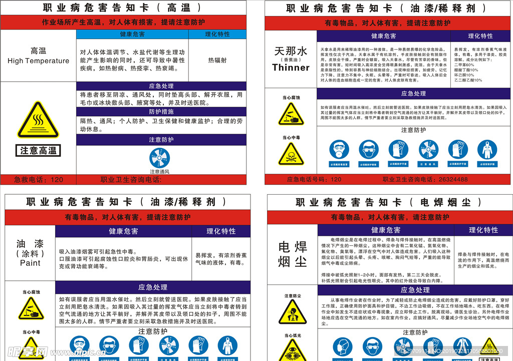 职业病危害告知卡