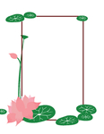 荷花图框