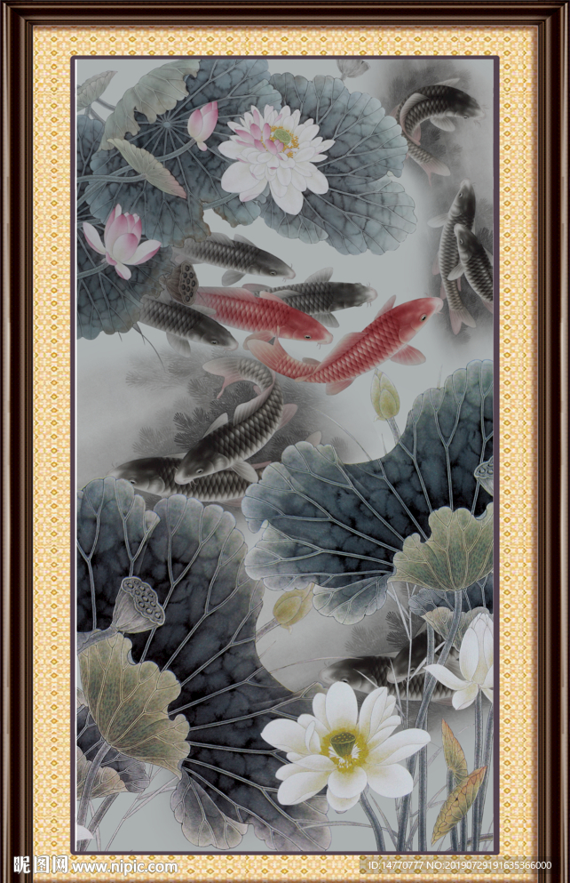 国画荷花