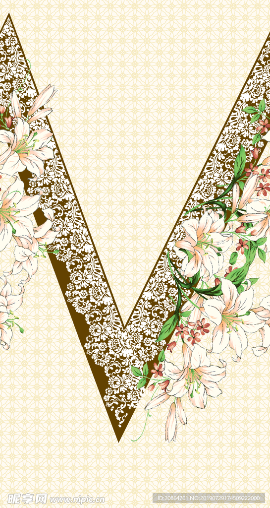 V字百合花