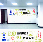 阅读点亮明灯文化墙