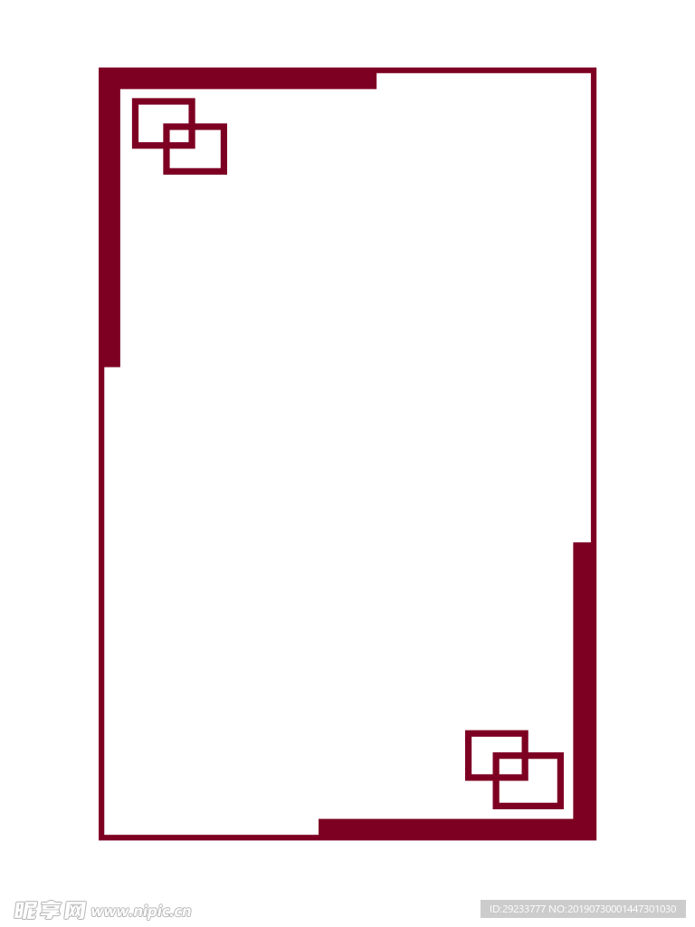边框免抠素材 复古边框 中国风