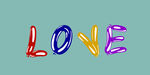 love 气球字母