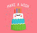 彩绘可爱表情生日蛋糕