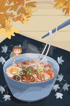 香菇鸡蛋面