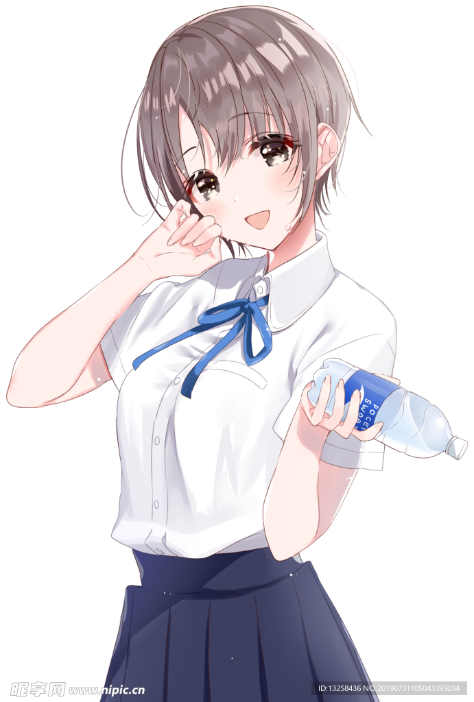 女孩卡通插画背景