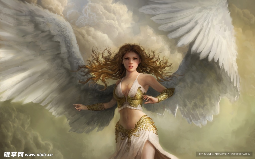 女孩卡通插画背景