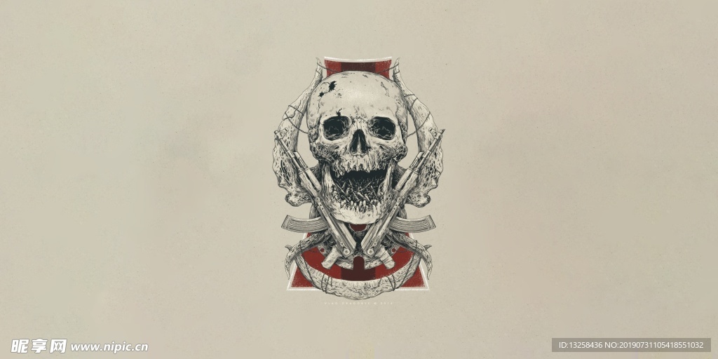 骷髅插画背景
