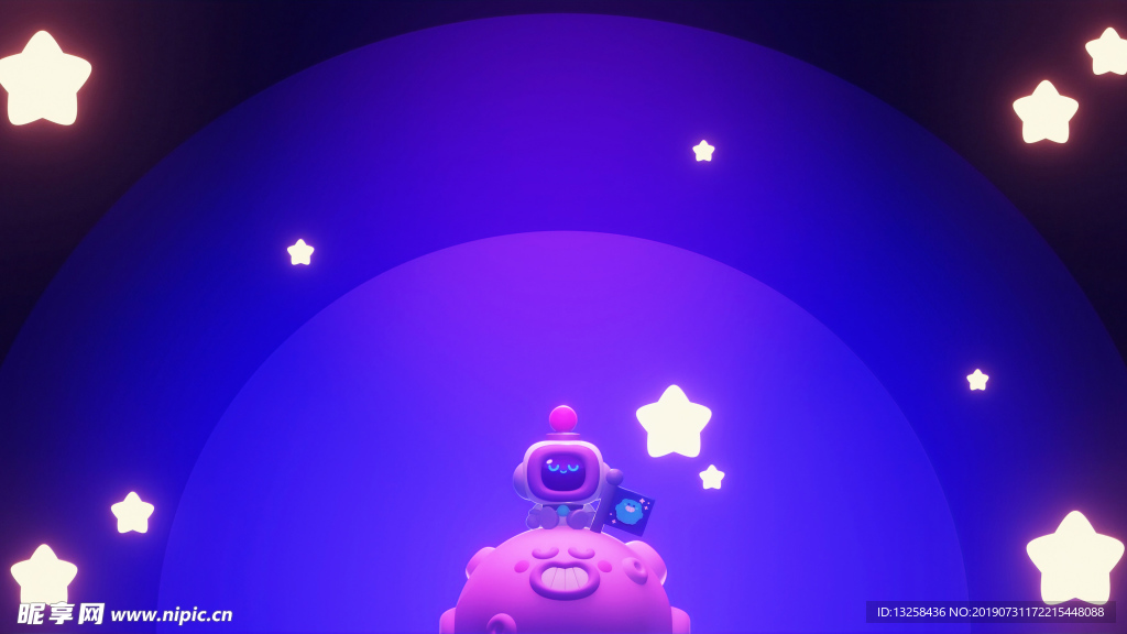 彩色卡通星星图片背景