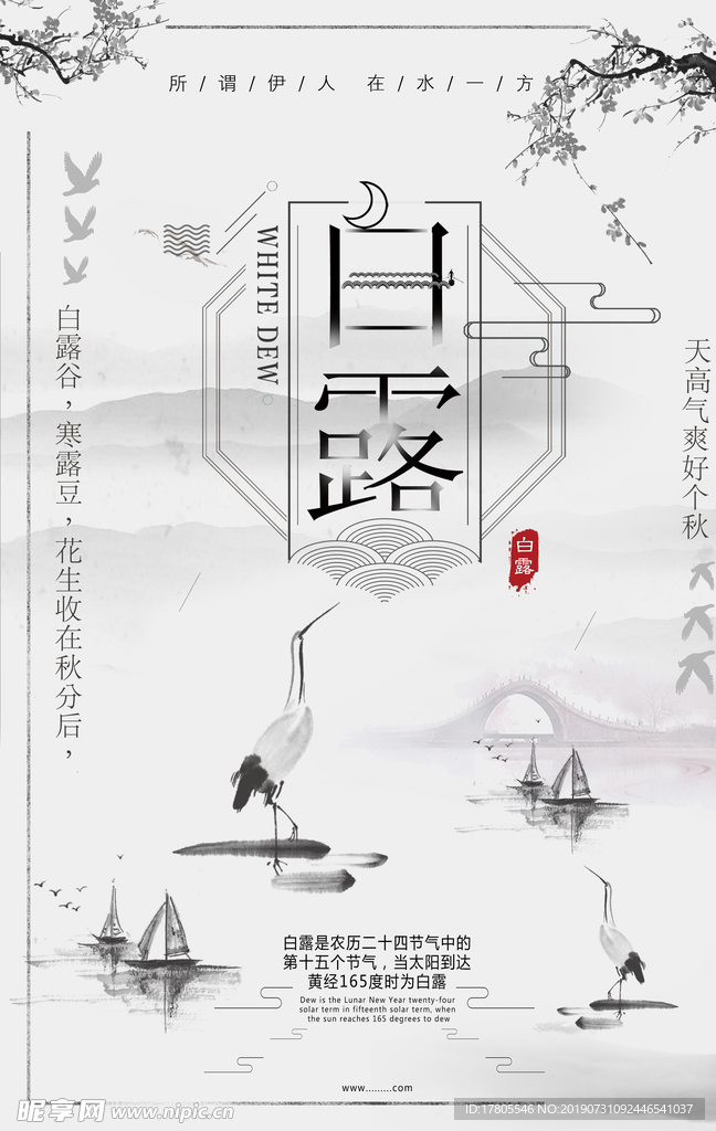 白露海报 白露素材 白露节气