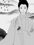 水墨仕女图