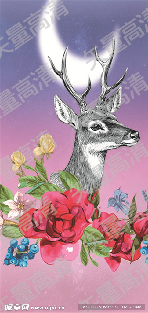 手机壳图案鹿