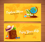 2款卡通旅行物品banner