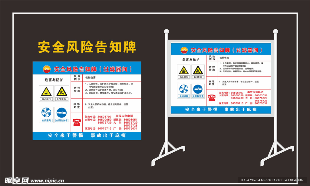 安全风险告知牌